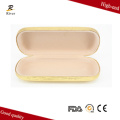 Custom Leather Metal Golden Eyewear Case